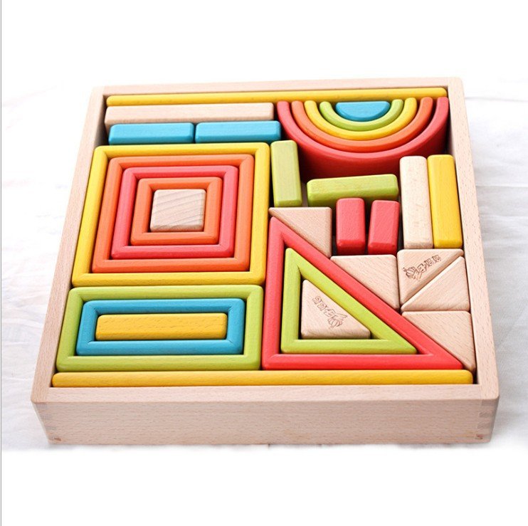 Rainbow Building Blocks Children's Baby Educational Creative Toys | Luxury Home Accessories | Heulog Glow