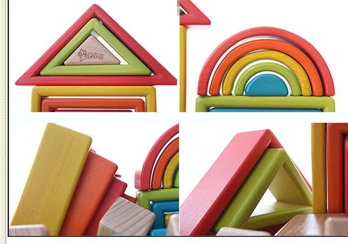 Rainbow Building Blocks Children's Baby Educational Creative Toys | Luxury Home Accessories | Heulog Glow