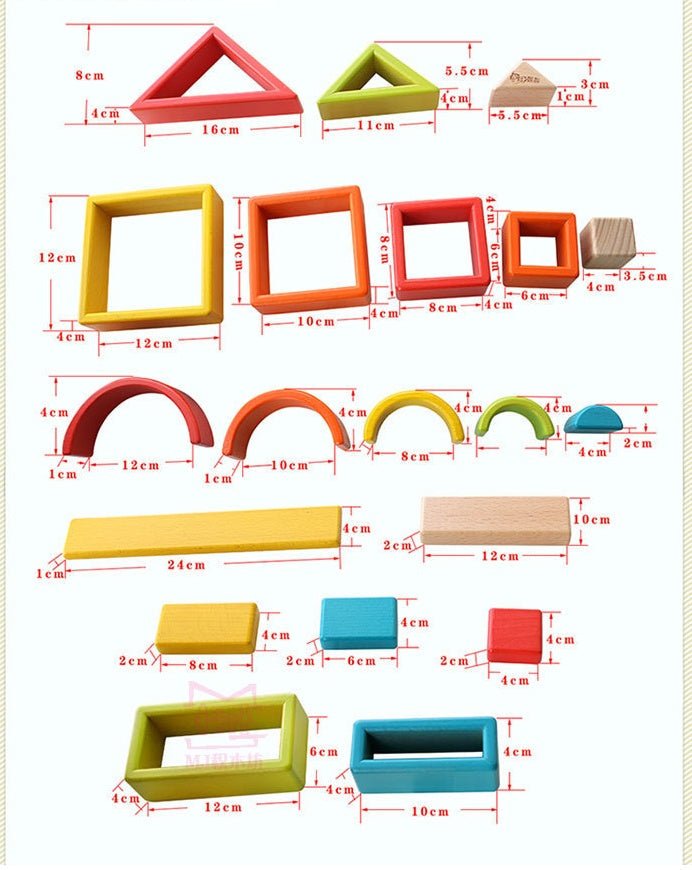 Rainbow Building Blocks Children's Baby Educational Creative Toys | Luxury Home Accessories | Heulog Glow