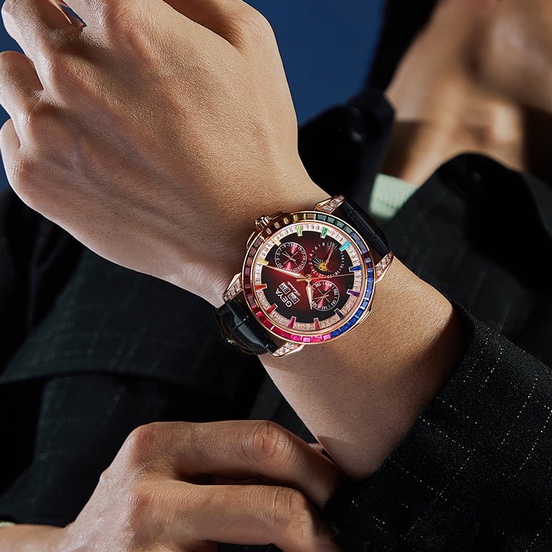 Rainbow Circle Multifunctional Mechanical Watch Fully Automatic Waterproof Men's | Luxury Home Accessories | Heulog Glow
