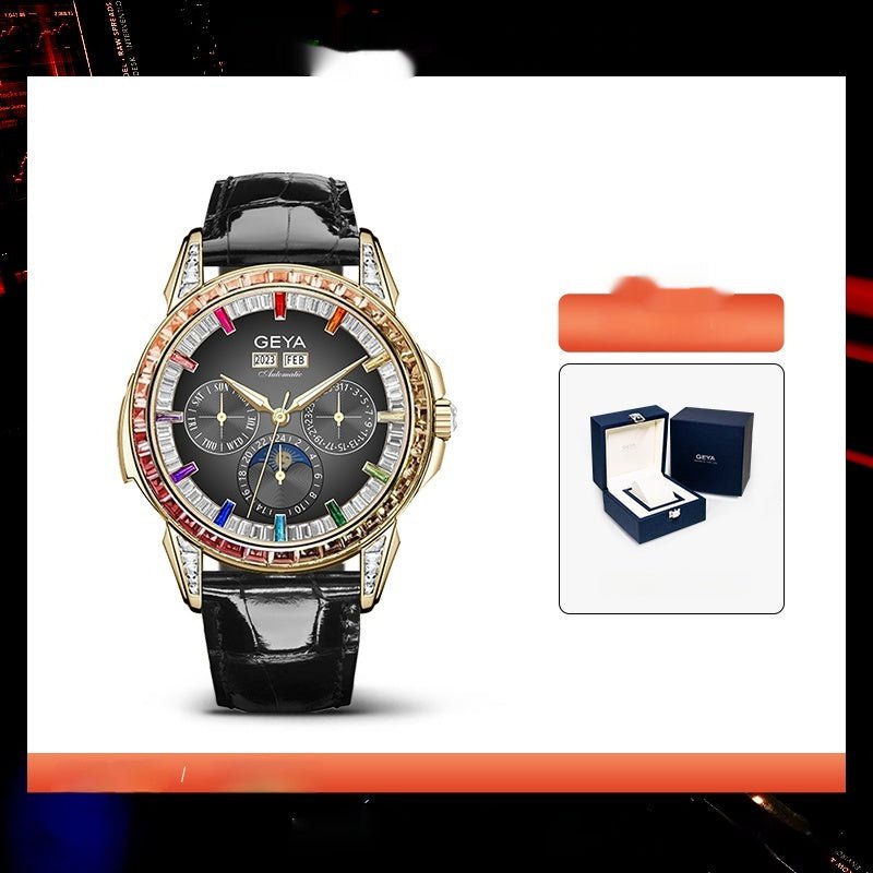 Rainbow Circle Multifunctional Mechanical Watch Fully Automatic Waterproof Men's | Luxury Home Accessories | Heulog Glow