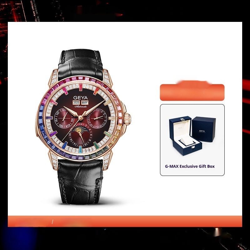 Rainbow Circle Multifunctional Mechanical Watch Fully Automatic Waterproof Men's | Luxury Home Accessories | Heulog Glow
