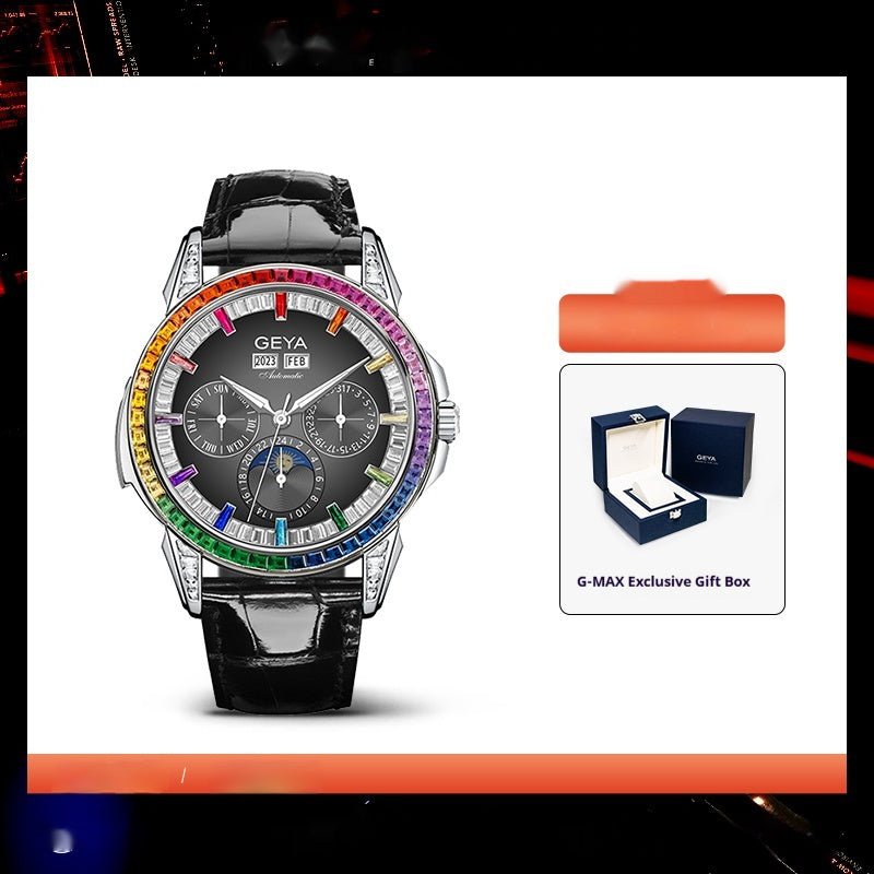 Rainbow Circle Multifunctional Mechanical Watch Fully Automatic Waterproof Men's | Luxury Home Accessories | Heulog Glow