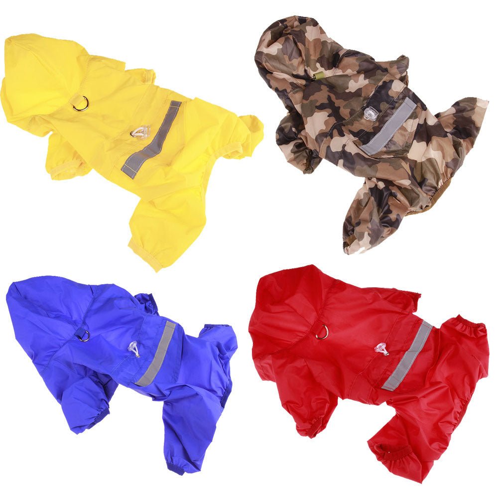 Raincoat with hat four colors pet clothes | Luxury Home Accessories | Heulog Glow