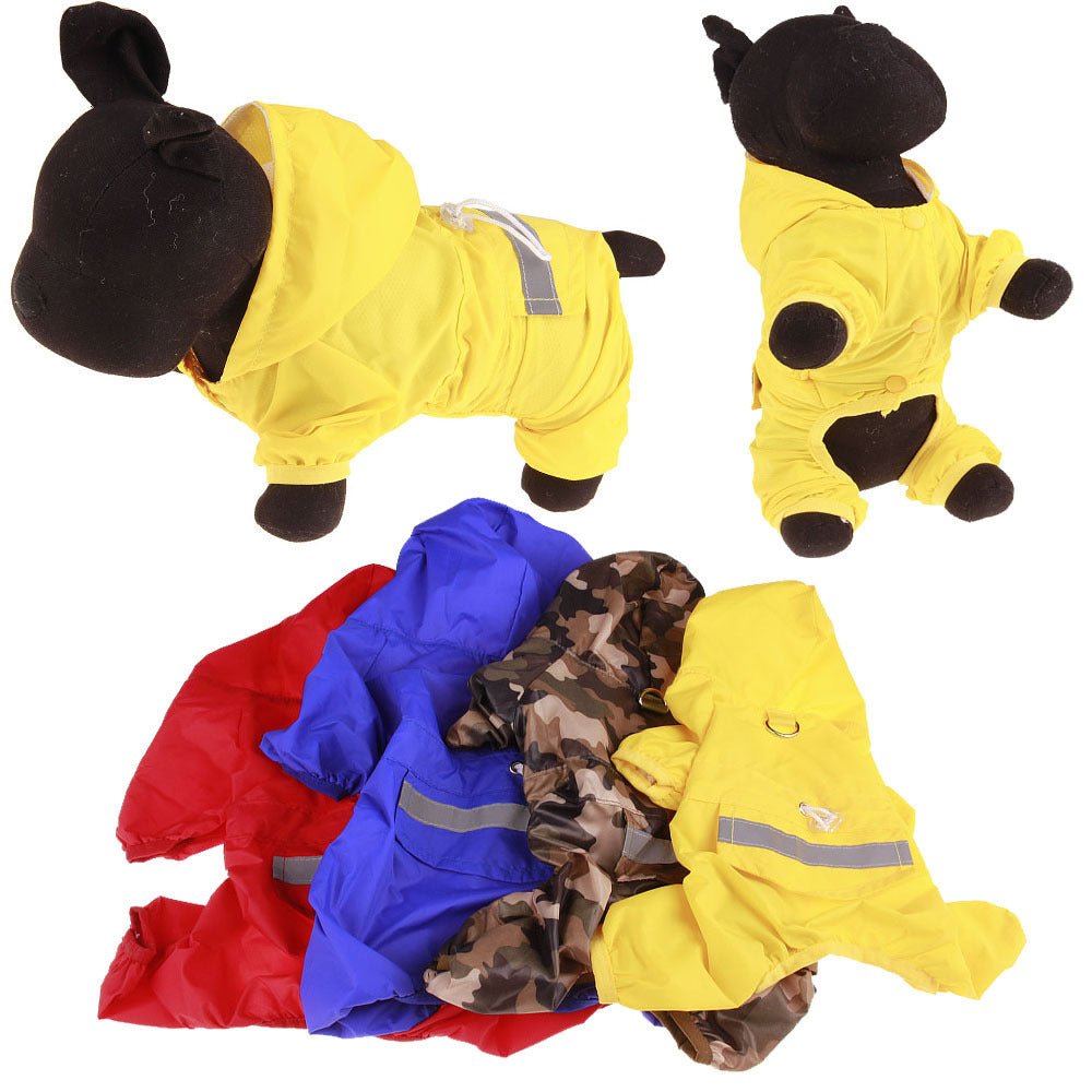 Raincoat with hat four colors pet clothes | Luxury Home Accessories | Heulog Glow