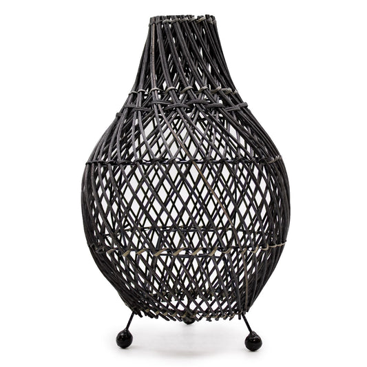 Rattan Table Lamps - Black | Luxury Home Accessories | Heulog Glow