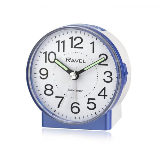 Ravel Quartz Blue Alarm Clock - Bold, Contemporary, High-Quality - Perfect for Bedside Tables & Office Spaces | Luxury Home Accessories | Heulog Glow