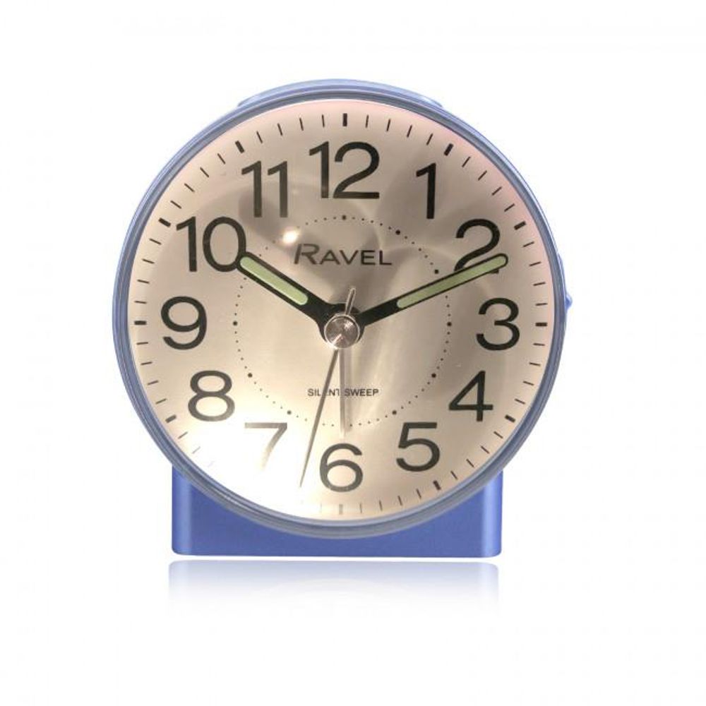 Ravel Quartz Blue Alarm Clock - Bold, Contemporary, High-Quality - Perfect for Bedside Tables & Office Spaces | Luxury Home Accessories | Heulog Glow