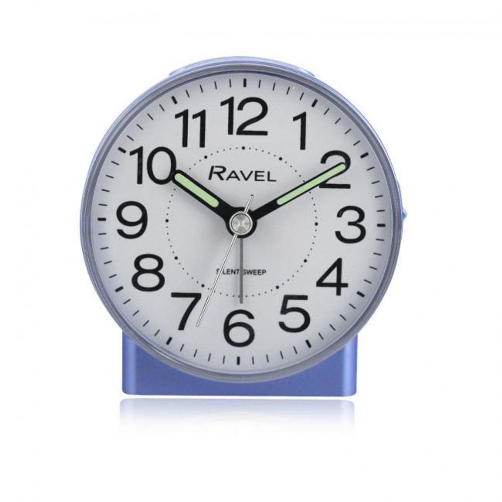 Ravel Quartz Blue Alarm Clock - Bold, Contemporary, High-Quality - Perfect for Bedside Tables & Office Spaces | Luxury Home Accessories | Heulog Glow