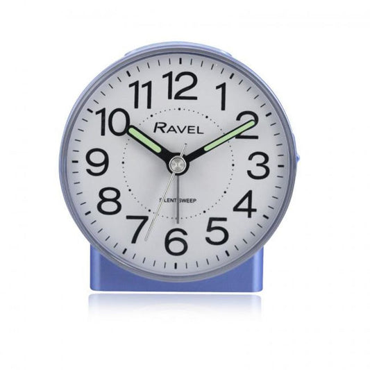Ravel Quartz Blue Alarm Clock - Bold, Contemporary, High-Quality - Perfect for Bedside Tables & Office Spaces | Luxury Home Accessories | Heulog Glow
