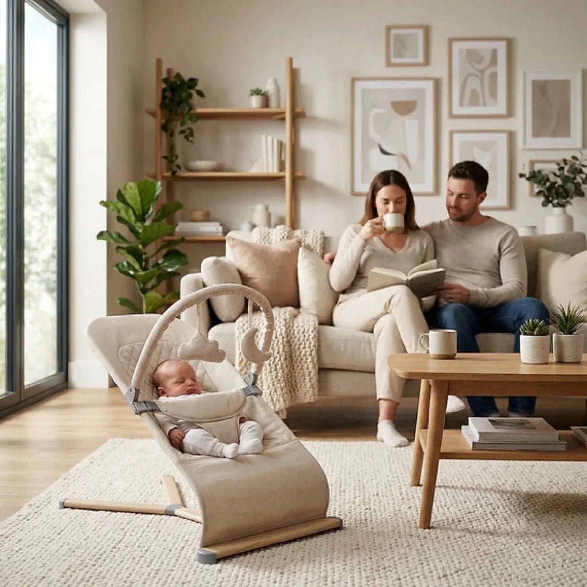Red Kite Baya Baby Bouncer - Oatmeal | Luxury Home Accessories | Heulog Glow