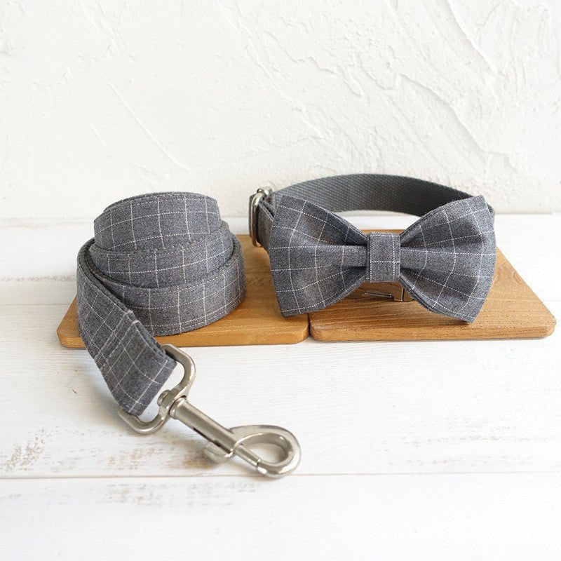 Red Plaid Polyester Pet Collar Set | Luxury Home Accessories | Heulog Glow