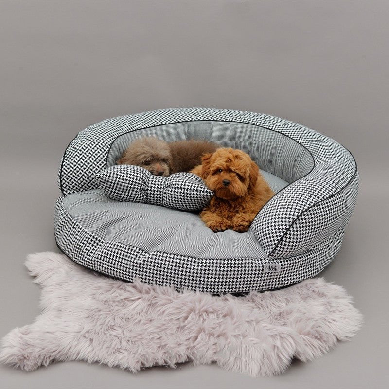 Removable And Washable Dog Kennel Cat Kennel Embroidered Characters | Luxury Home Accessories | Heulog Glow