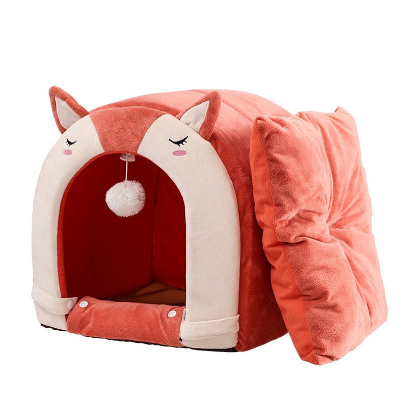 Removable And Washable Pet Nest With Funny Cat Ball | Luxury Home Accessories | Heulog Glow
