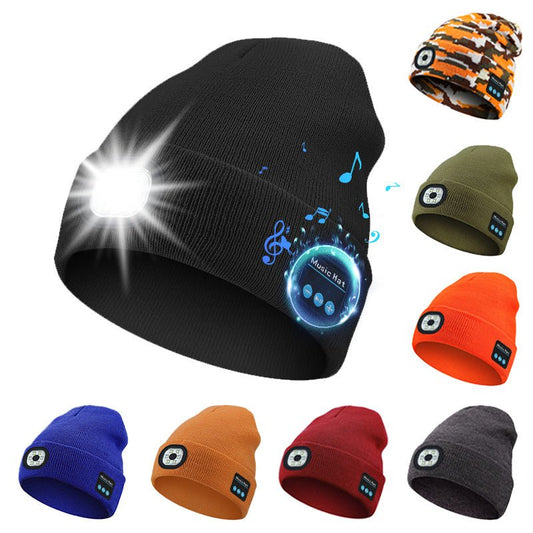 Removable And Washable Rechargeable LED Luminous Lighting Knitted Hat | Luxury Home Accessories | Heulog Glow
