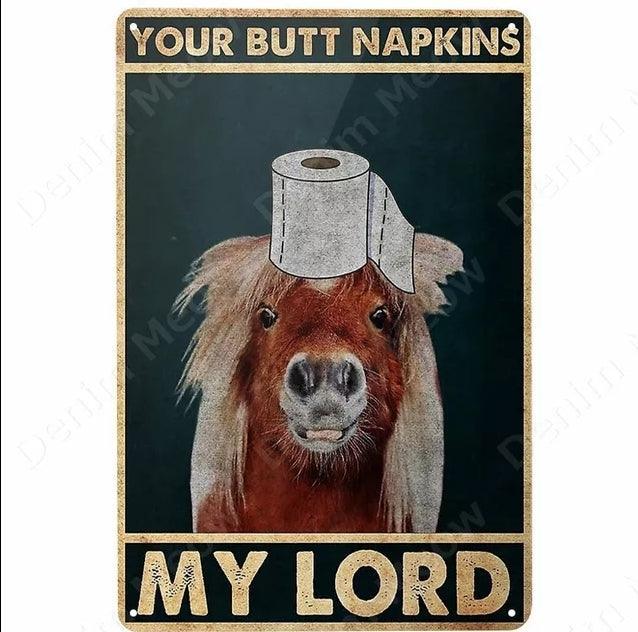 Retro Dirty Butt Napkins | Luxury Home Accessories | Heulog Glow