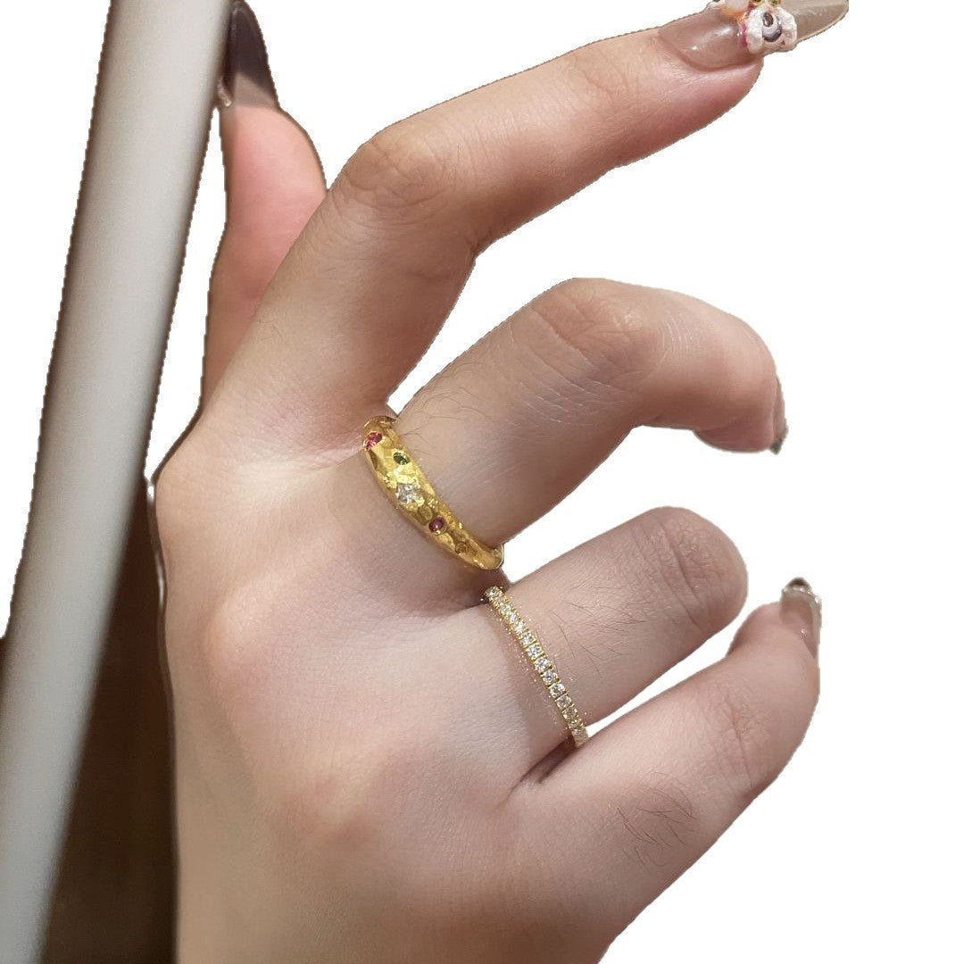 Retro Micro-Set Zircon Planet Ring For Women, Niche Design, Cool And Minimalist Style Index Finger Ring | Luxury Home Accessories | Heulog Glow