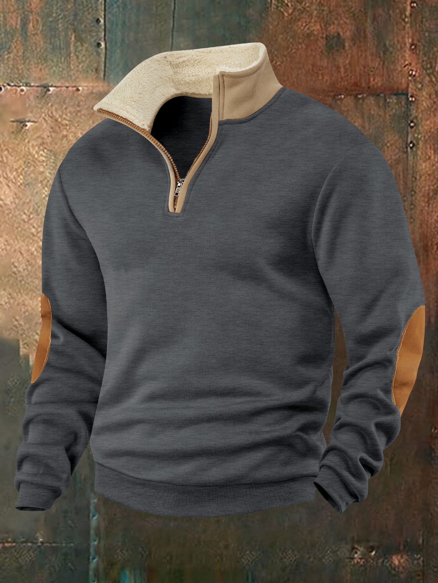 Retro Patchwork Half Cardigan Men's Long-sleeved Sweater | Luxury Home Accessories | Heulog Glow