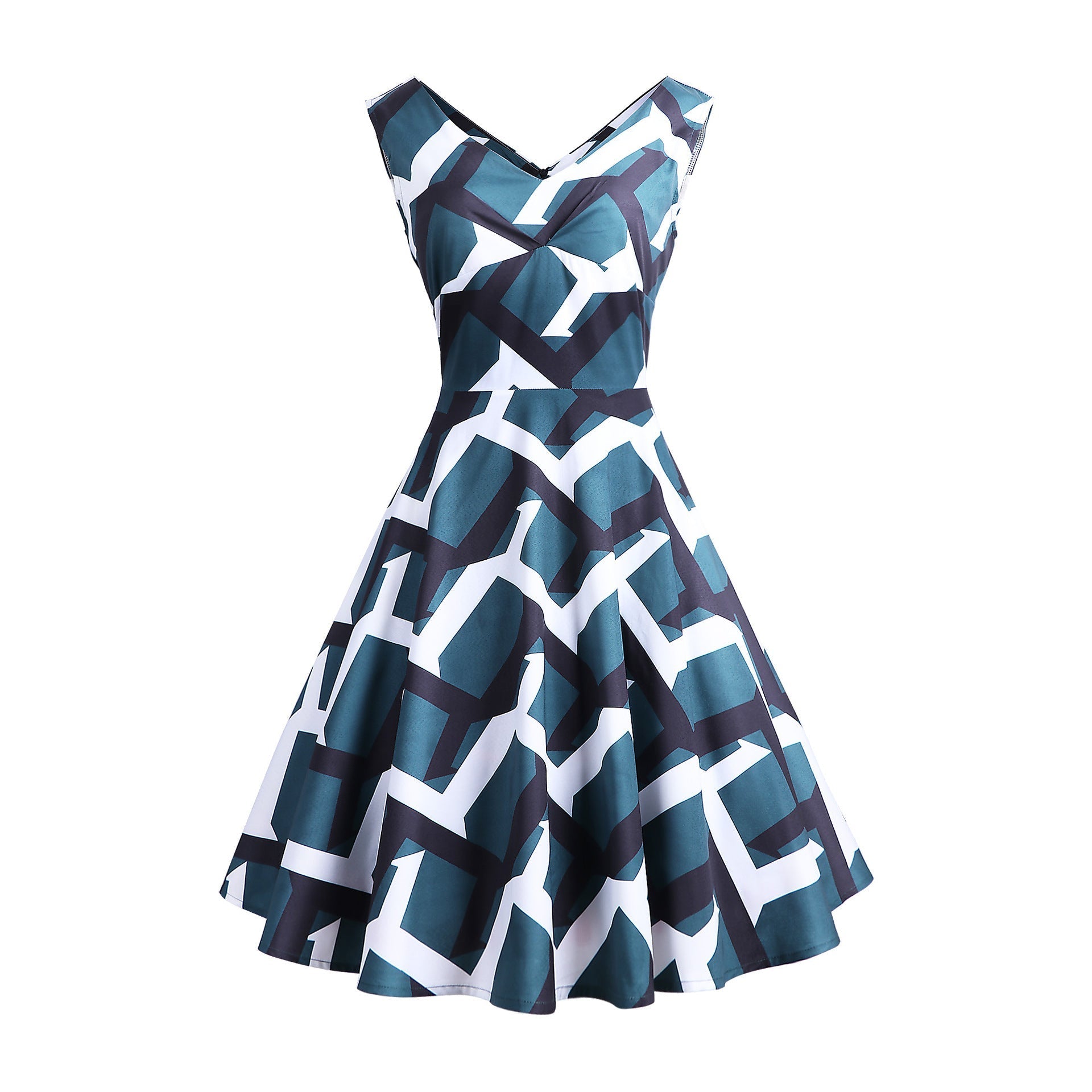 Retro Printed Maxi Sleeveless Dress Women | Luxury Home Accessories | Heulog Glow