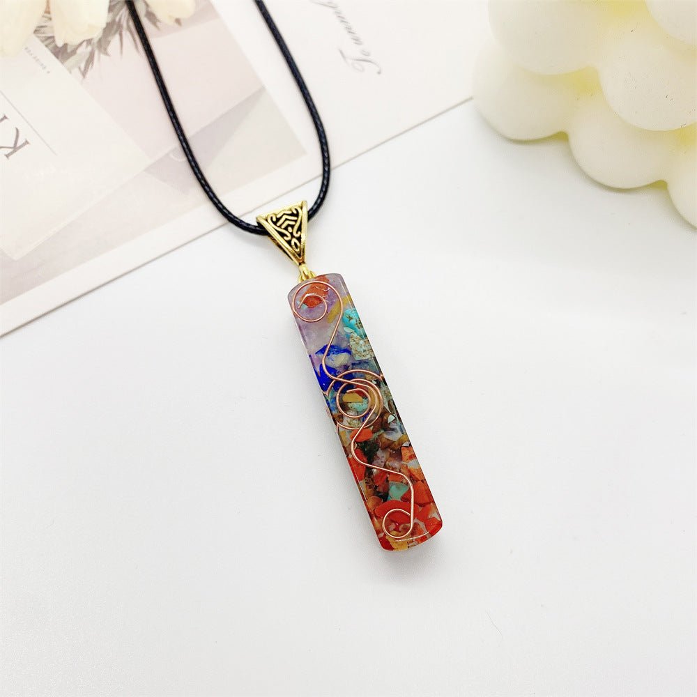 Retro Reiki Healing Energy Crystal Pendant Natural Stone For Yoga Meditation Spiritual 7 Chakra Jewelry Necklace Amulet | Luxury Home Accessories | Heulog Glow