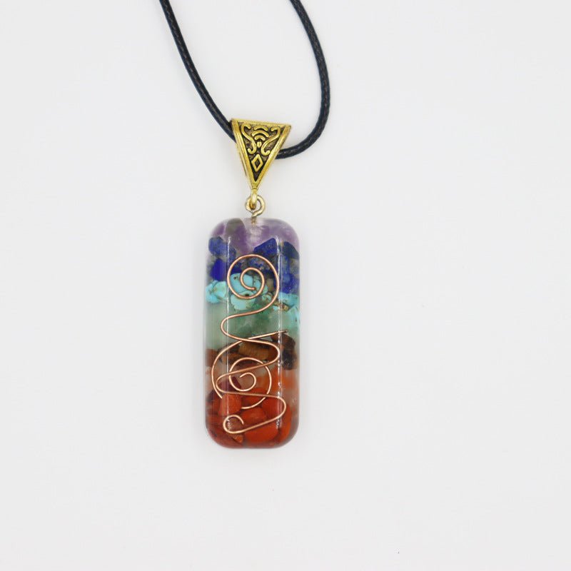 Retro Reiki Healing Energy Crystal Pendant Natural Stone For Yoga Meditation Spiritual 7 Chakra Jewelry Necklace Amulet | Luxury Home Accessories | Heulog Glow