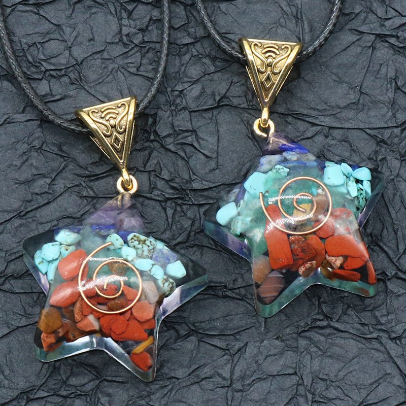 Retro Reiki Healing Energy Crystal Pendant Natural Stone For Yoga Meditation Spiritual 7 Chakra Jewelry Necklace Amulet | Luxury Home Accessories | Heulog Glow
