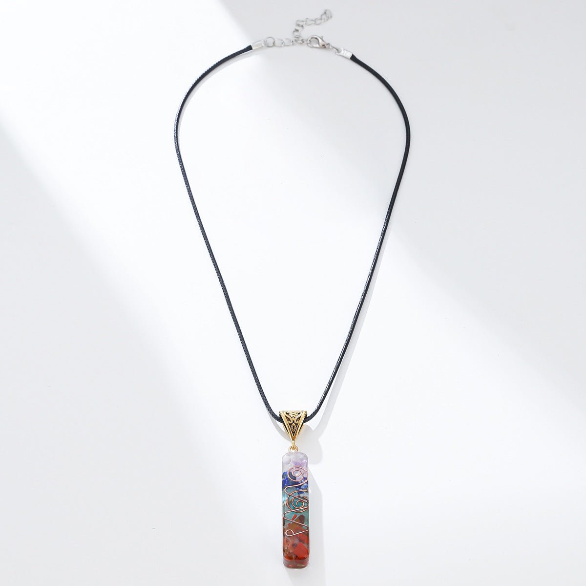 Retro Reiki Healing Energy Crystal Pendant Natural Stone For Yoga Meditation Spiritual 7 Chakra Jewelry Necklace Amulet | Luxury Home Accessories | Heulog Glow