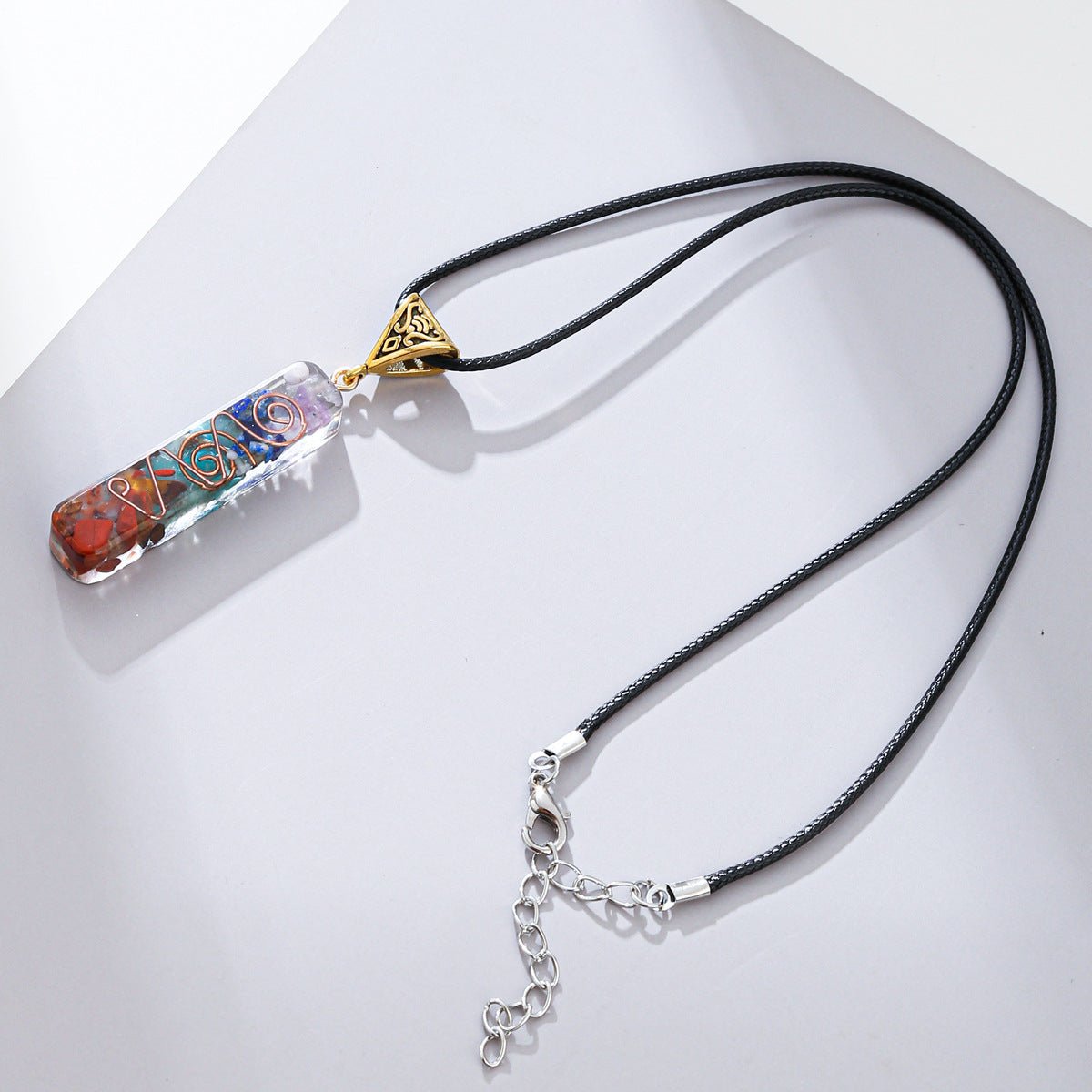 Retro Reiki Healing Energy Crystal Pendant Natural Stone For Yoga Meditation Spiritual 7 Chakra Jewelry Necklace Amulet | Luxury Home Accessories | Heulog Glow