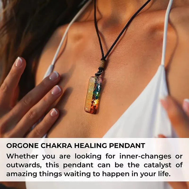 Retro Reiki Healing Energy Crystal Pendant Natural Stone For Yoga Meditation Spiritual 7 Chakra Jewelry Necklace Amulet | Luxury Home Accessories | Heulog Glow