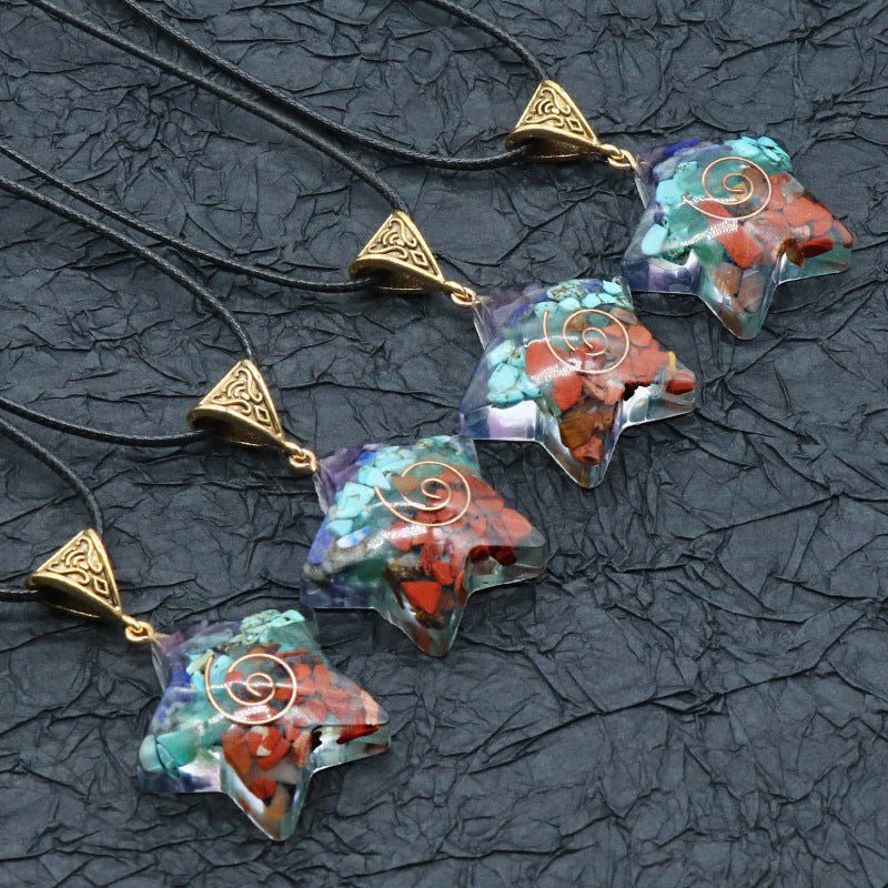 Retro Reiki Healing Energy Crystal Pendant Natural Stone For Yoga Meditation Spiritual 7 Chakra Jewelry Necklace Amulet | Luxury Home Accessories | Heulog Glow