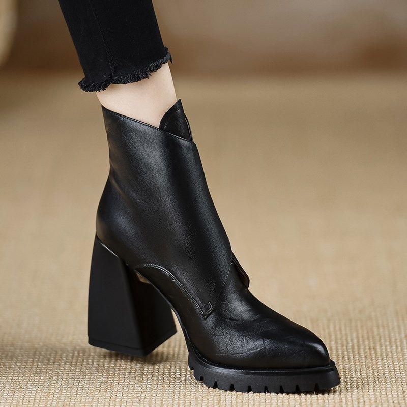 Retro Soft Sole Chunky Heel Ankle Boots For Women | Luxury Home Accessories | Heulog Glow