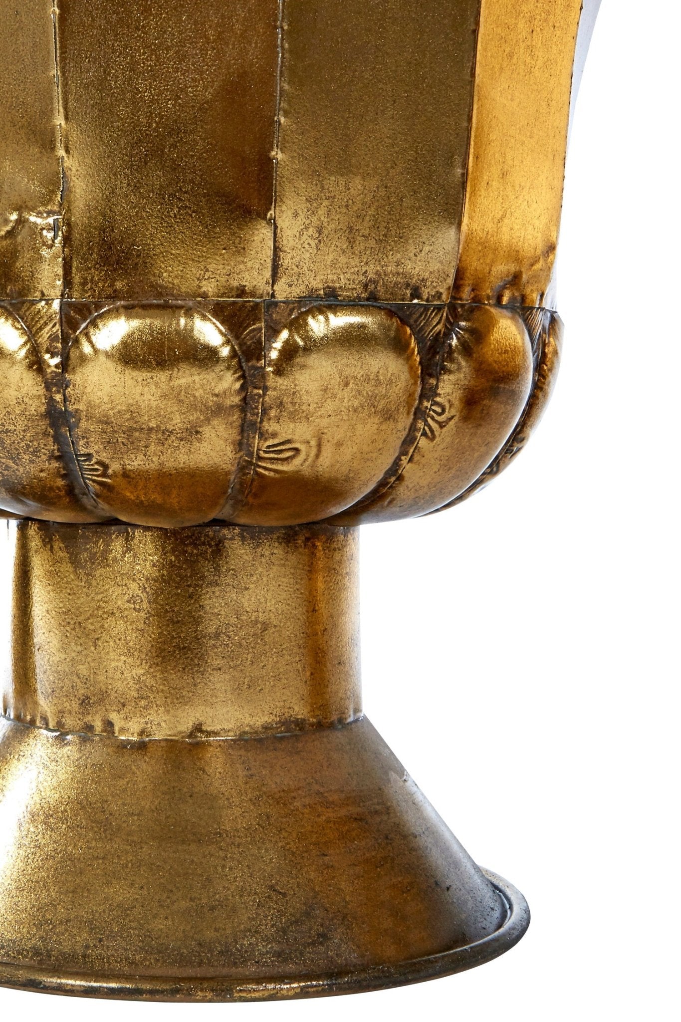 Reza Set of 3 Gold Finish Planters | Luxury Home Accessories | Heulog Glow