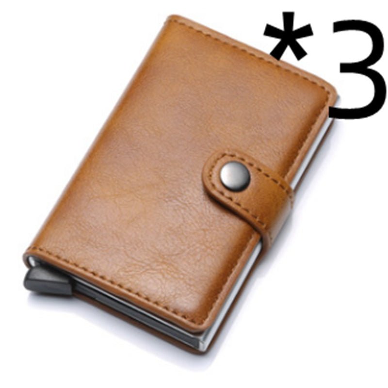 RFID Anti-theft Men Vintage Wallet Aluminum Metal Purse Leather Cover | Luxury Home Accessories | Heulog Glow