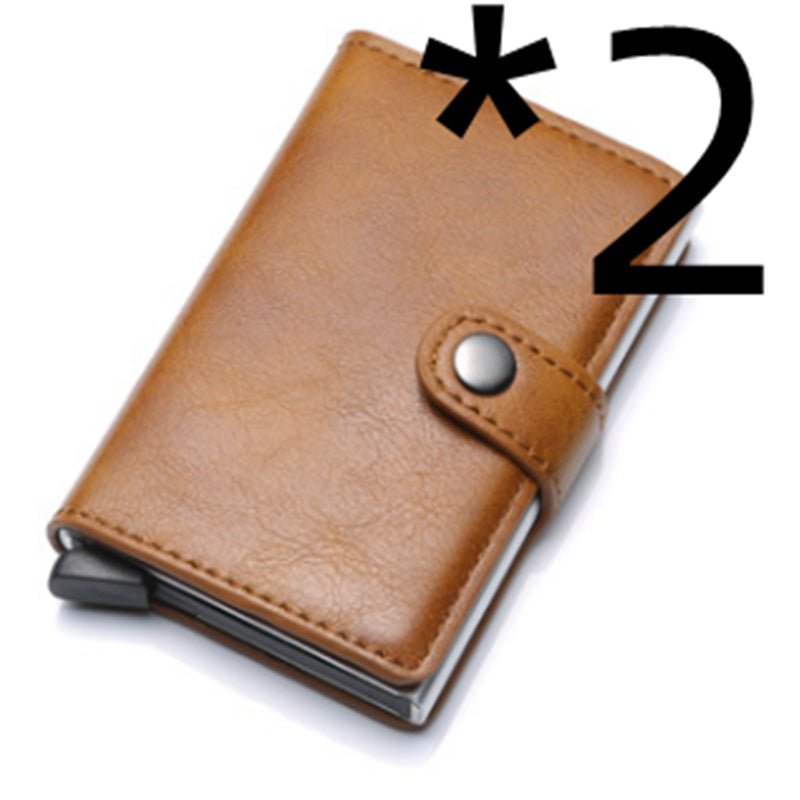 RFID Anti-theft Men Vintage Wallet Aluminum Metal Purse Leather Cover | Luxury Home Accessories | Heulog Glow