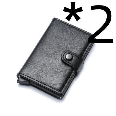 RFID Anti-theft Men Vintage Wallet Aluminum Metal Purse Leather Cover | Luxury Home Accessories | Heulog Glow