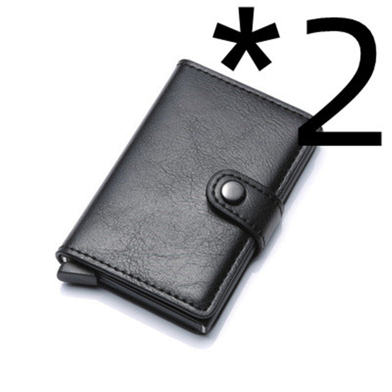 RFID Anti-theft Men Vintage Wallet Aluminum Metal Purse Leather Cover | Luxury Home Accessories | Heulog Glow