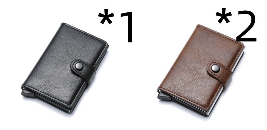RFID Anti-theft Men Vintage Wallet Aluminum Metal Purse Leather Cover | Luxury Home Accessories | Heulog Glow