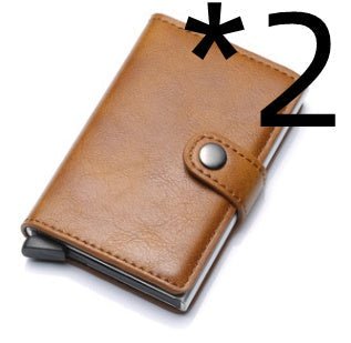 RFID Anti-theft Men Vintage Wallet Aluminum Metal Purse Leather Cover | Luxury Home Accessories | Heulog Glow