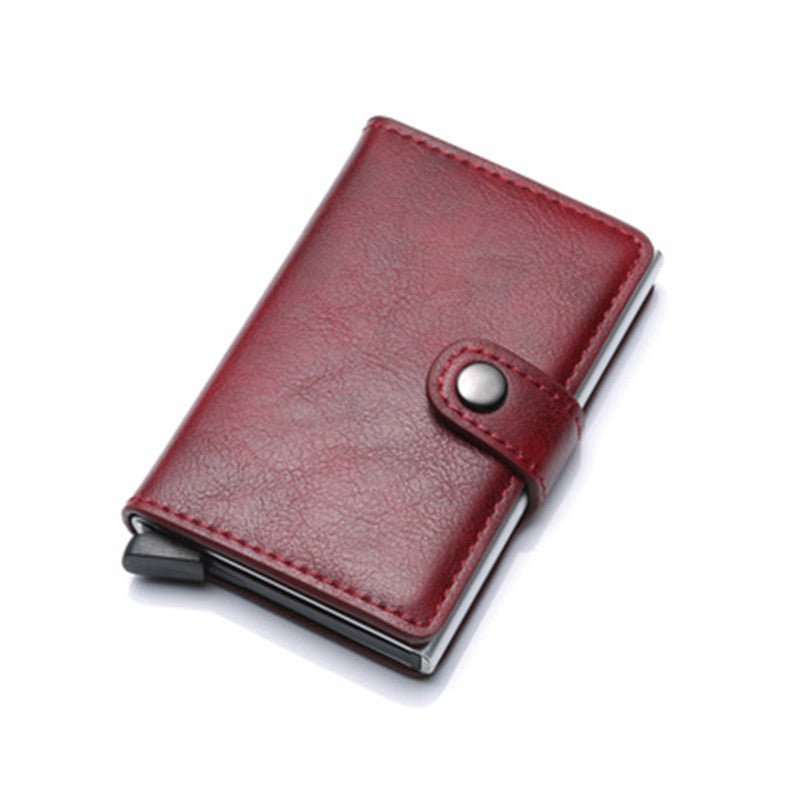 RFID Anti-theft Men Vintage Wallet Aluminum Metal Purse Leather Cover | Luxury Home Accessories | Heulog Glow