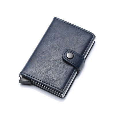 RFID Anti-theft Men Vintage Wallet Aluminum Metal Purse Leather Cover | Luxury Home Accessories | Heulog Glow