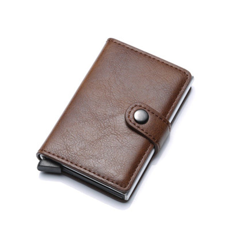 RFID Anti-theft Men Vintage Wallet Aluminum Metal Purse Leather Cover | Luxury Home Accessories | Heulog Glow
