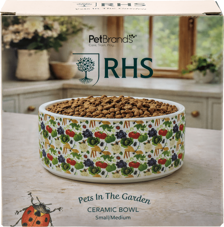 RHS Pets in the Garden Ceramic Bowl Small/Medium | Luxury Home Accessories | Heulog Glow