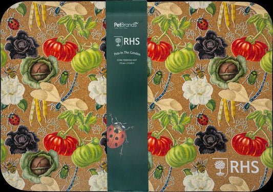 RHS Pets in the Garden Cork Feeding Mat | Luxury Home Accessories | Heulog Glow
