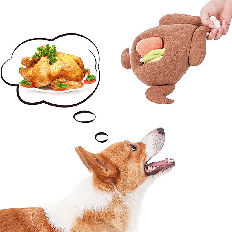 Roast Turkey Vegetable Sniff Hide Food Leakage Training Play Plush Toy | Luxury Home Accessories | Heulog Glow