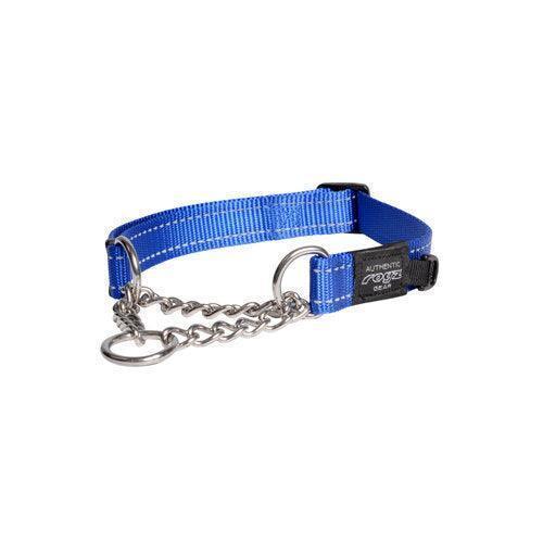 Rogz Control Chain Collar Blue Large 37-56cm | Luxury Home Accessories | Heulog Glow