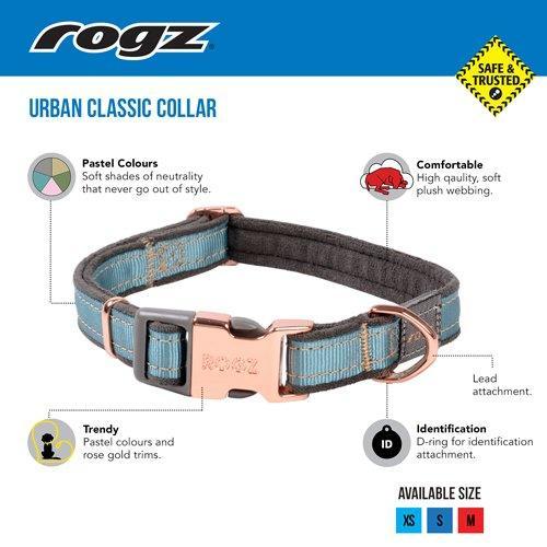 Rogz URBAN Classic Collar Pink Blush | Luxury Home Accessories | Heulog Glow