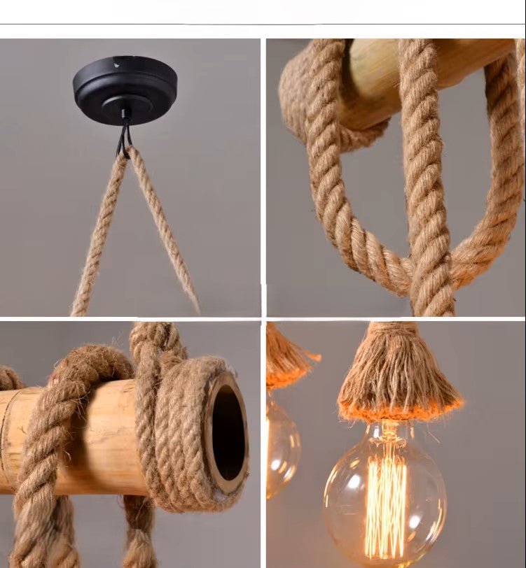 Rope Bamboo Pendant Lights | Luxury Home Accessories | Heulog Glow