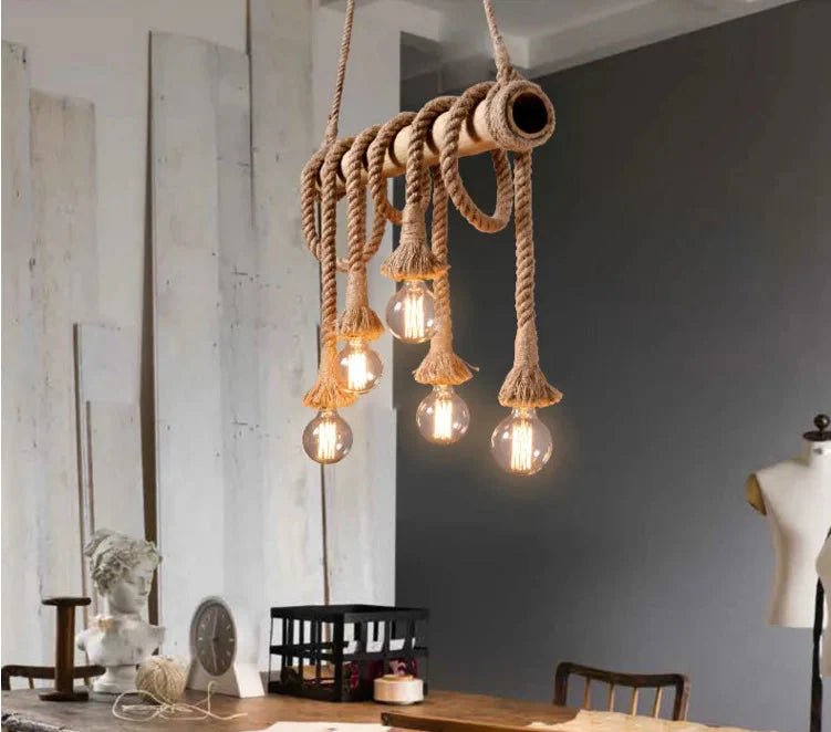 Rope Bamboo Pendant Lights | Luxury Home Accessories | Heulog Glow