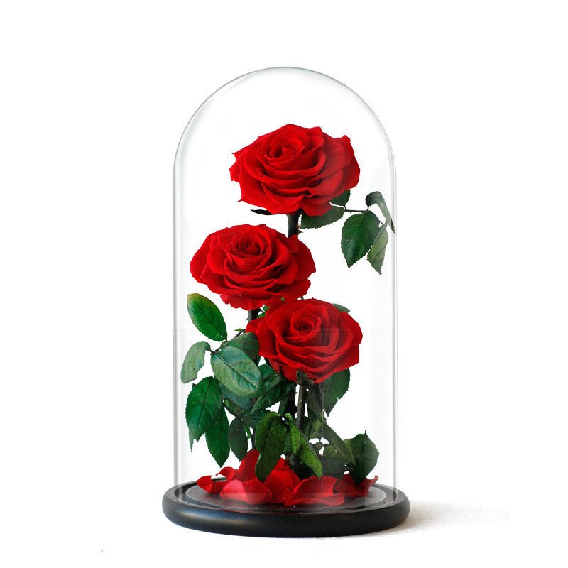 Rose Glass Cover Valentine's Day Christmas Gift | Luxury Home Accessories | Heulog Glow