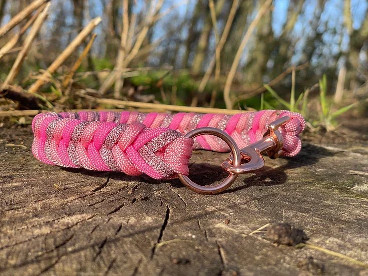 Rose Quartz - Handmade Paracord Dog Collar | Luxury Home Accessories | Heulog Glow